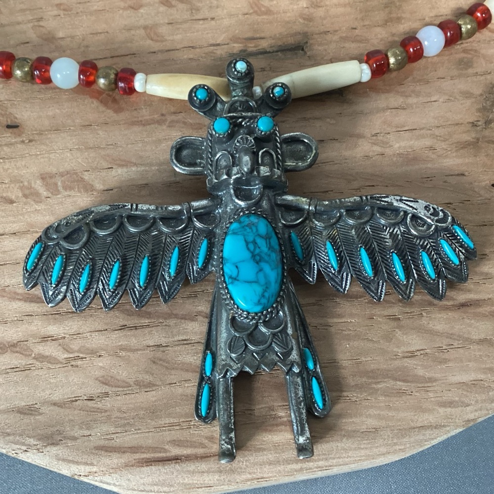 🔵 Vintage - Sancrest Native American Style - Necklace 1950s - Rare - Unique